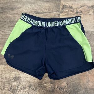 Under Armour Dark Blue and Lime Shorts